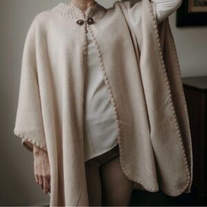 NWOT Handmade Baby Alpaca Ecuadorian Poncho/Cape - Cream Women's Sweater
